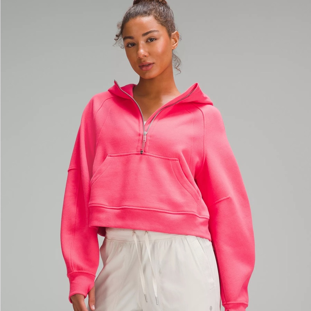 Lululemon Women’s Scuba Oversizedd Hooded Half-Zip M/L Hot Pink